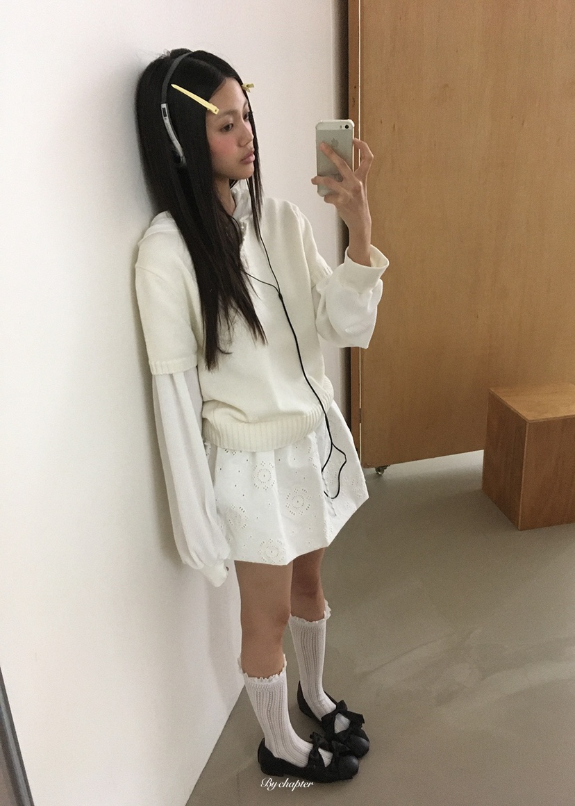 BY CHAPTER東大門直郵女士新款推薦休閑時尚熱賣短裙刺繡BY Chapter短裙