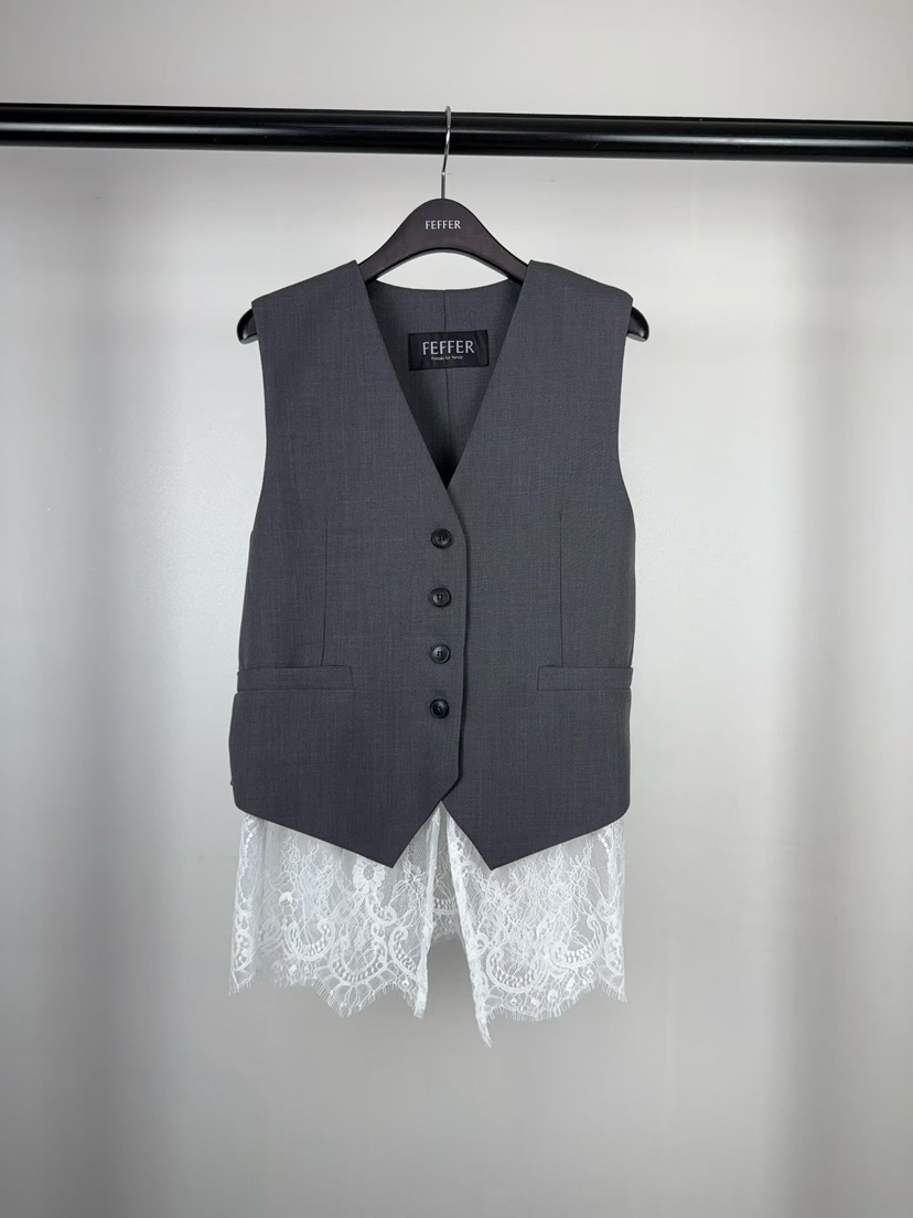 FEFFER東大門代購女士新品休閑推薦人氣26春季時尚職業馬甲FEFFER馬甲圖色2