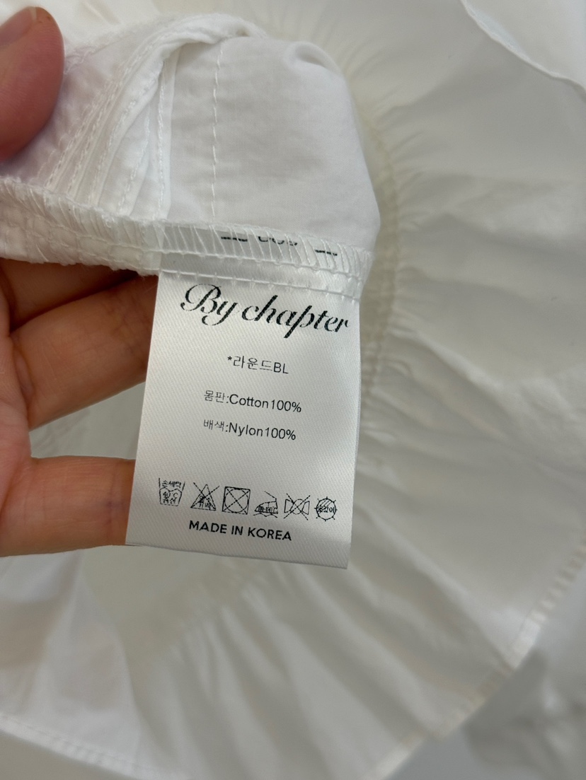 BY CHAPTER韓國直郵女裝新款人氣推薦職業襯衫蕾絲衫圓領BY Chapter襯衫/蕾絲衫