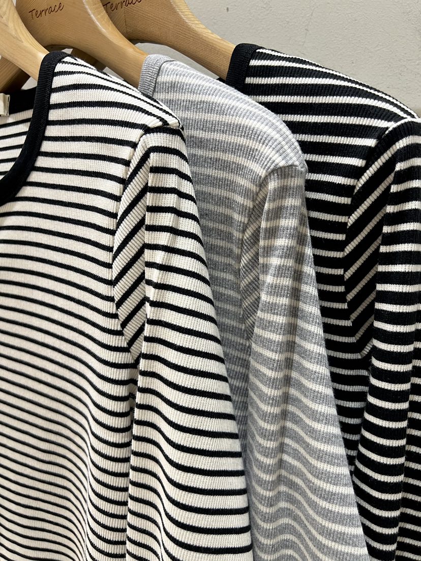 TERRACE韓國代購女士新品26春季時尚休閑人氣職業針織衫條紋TERRACE針織衫