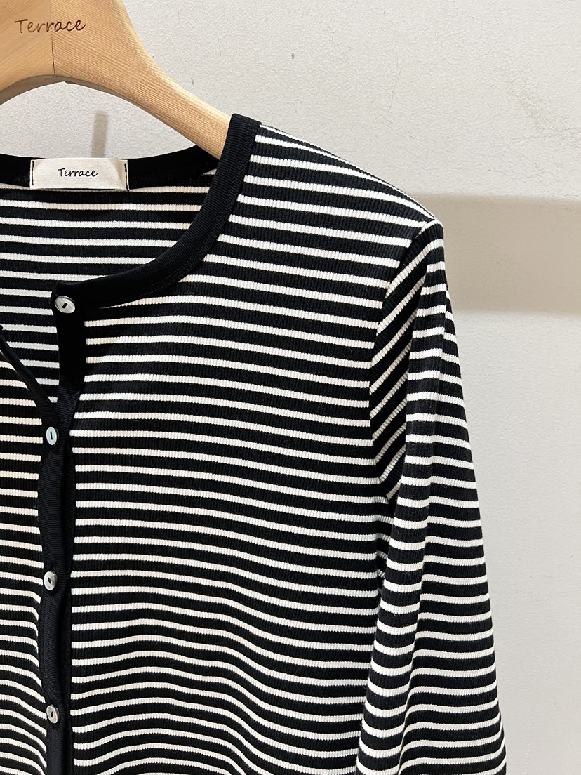 TERRACE韓國代購女士新品26春季時尚休閑人氣職業針織衫條紋TERRACE針織衫
