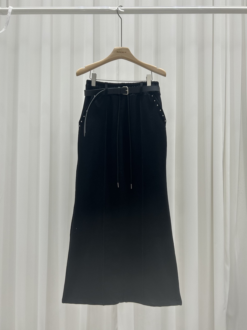 IF YOU SAY SO/PLUM-Q東大門實拍女裝新款職業長裙含腰帶IF YOU SAY SO/PLUM-Q長裙圖色2