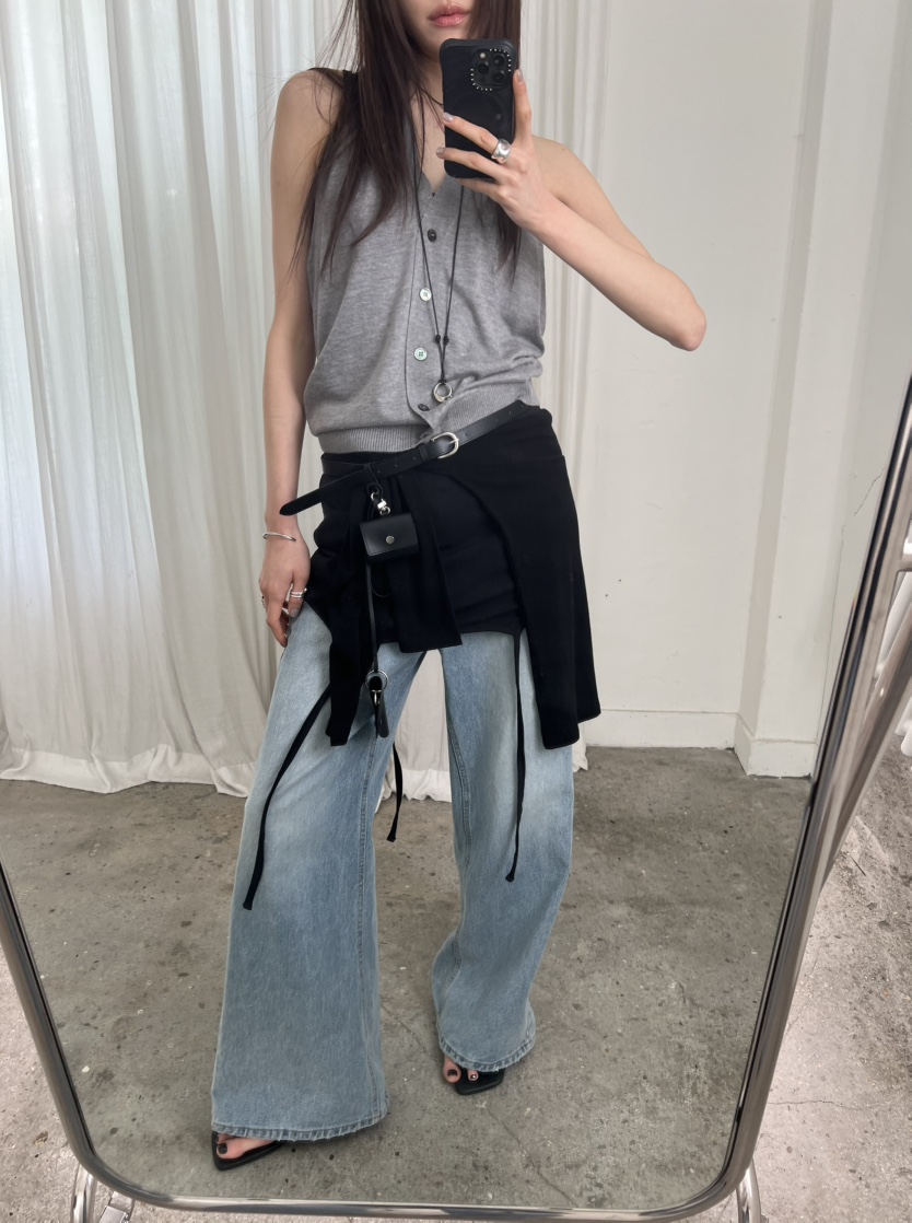 NOVUS韓國直郵女士新款熱賣職業人氣推薦真品吊帶背心紐扣NOVUS吊帶/背心