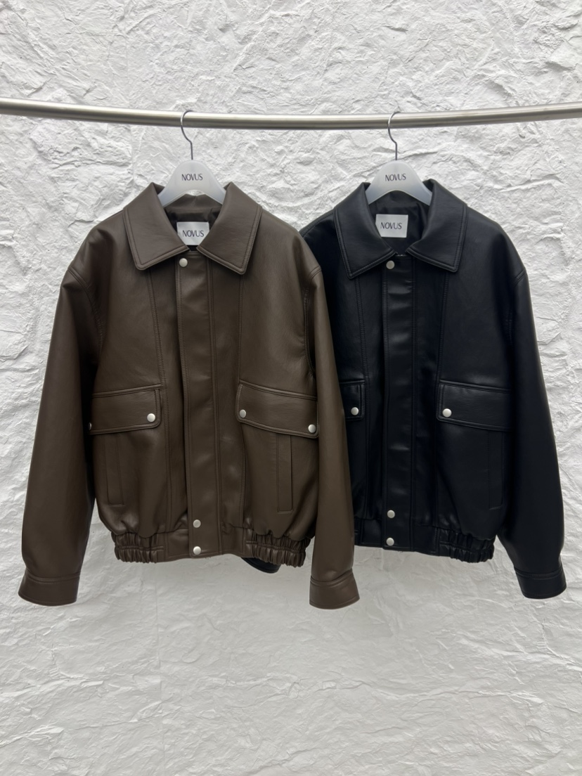 NOVUS東大門直郵女士新品休閑人氣熱賣真品時尚26春夏皮衣NOVUS皮衣