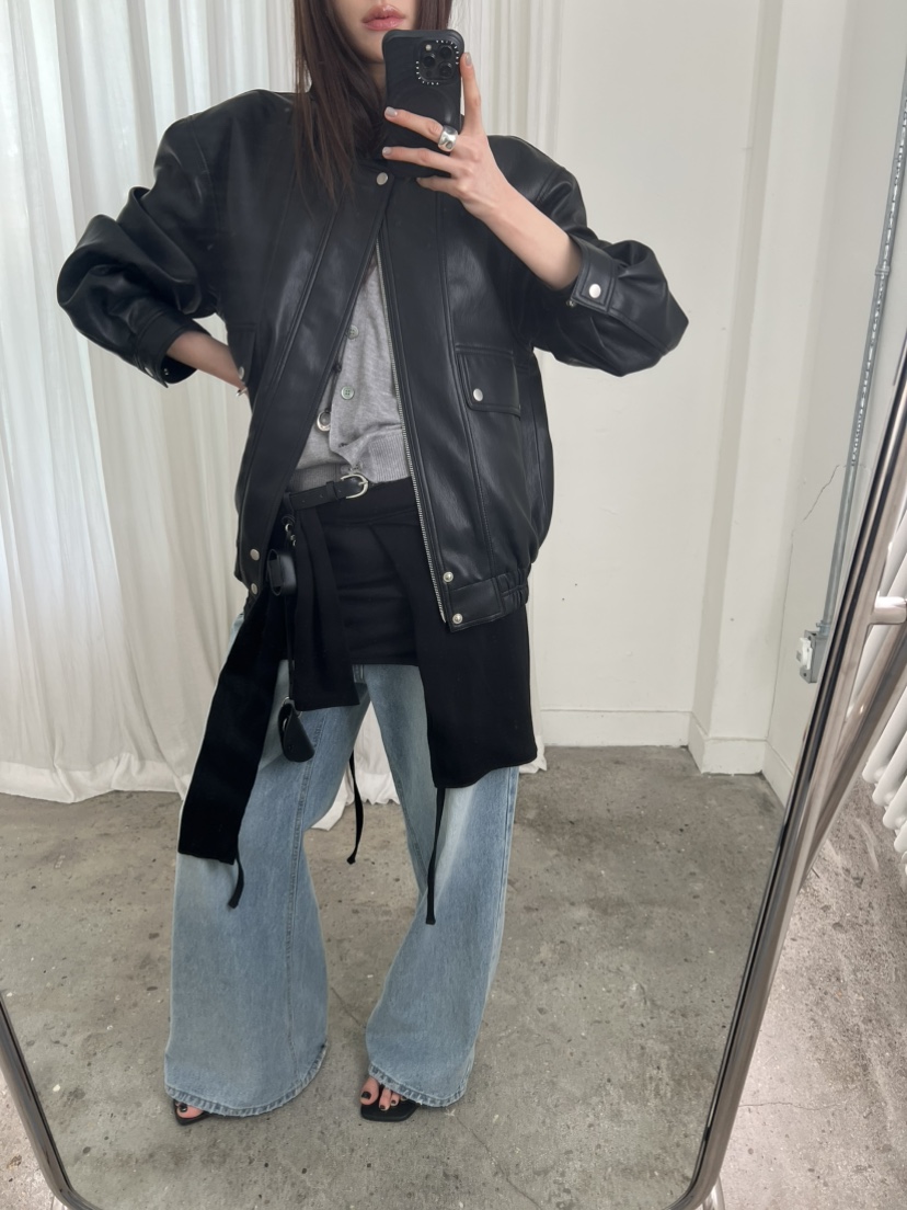 NOVUS東大門直郵女士新品休閑人氣熱賣真品時尚26春夏皮衣NOVUS皮衣