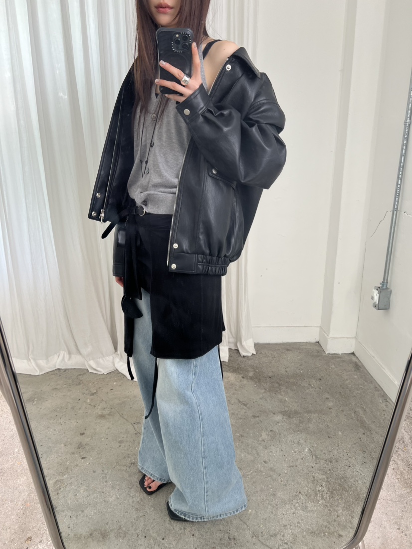 NOVUS東大門直郵女士新品休閑人氣熱賣真品時尚26春夏皮衣NOVUS皮衣