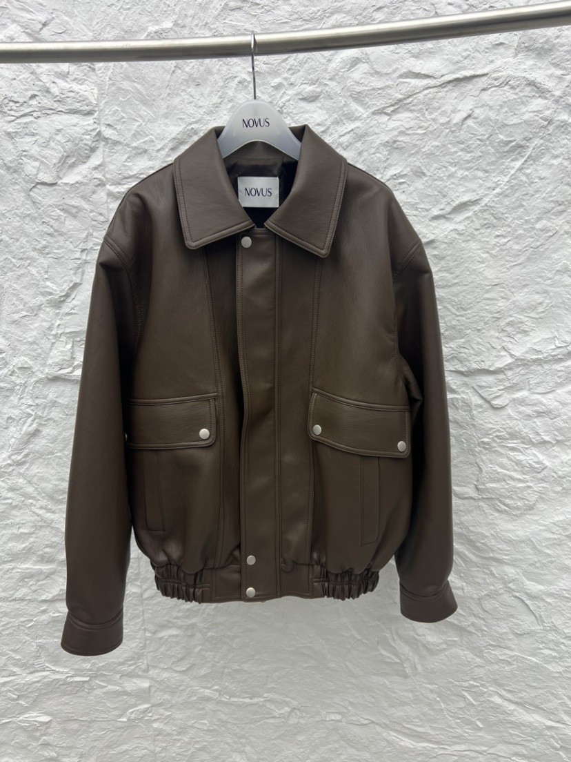 NOVUS東大門直郵女士新品休閑人氣熱賣真品時尚26春夏皮衣NOVUS皮衣圖色1
