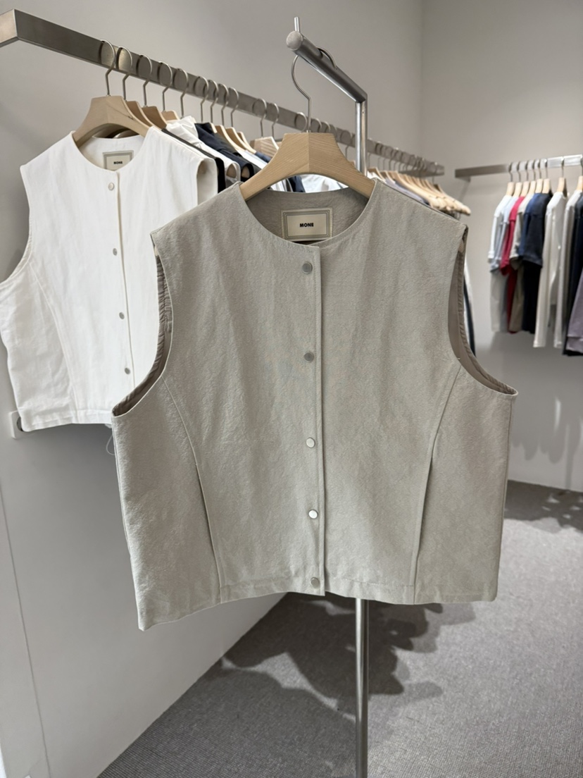 MONE-A韓國直郵女士新款休閑熱賣時尚人氣職業真品26春夏馬甲MONE-A馬甲圖色1