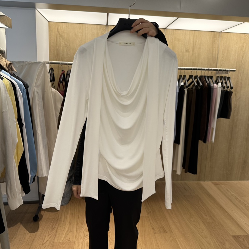 LEFANCY東大門代購女裝新品休閑推薦真品職業熱賣長袖T恤LEFANCY長袖T恤圖色1