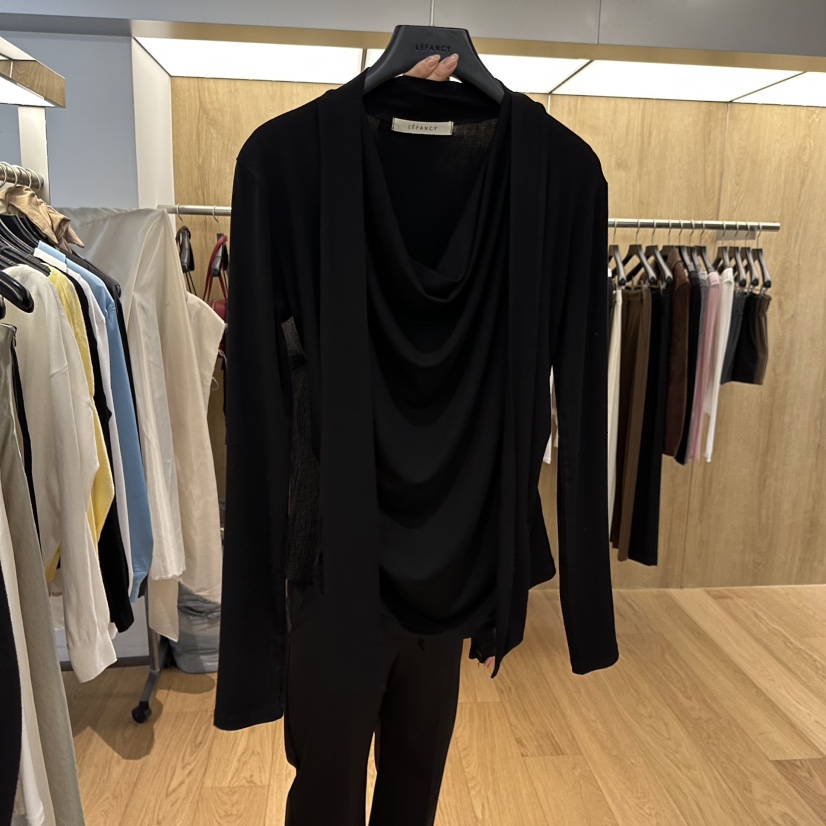 LEFANCY東大門代購女裝新品休閑推薦真品職業熱賣長袖T恤LEFANCY長袖T恤圖色2