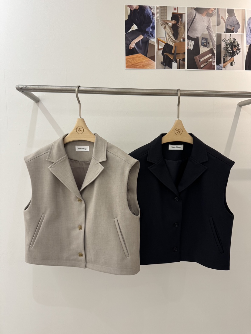 WEAUE SELVAGE東大門直郵女士新品推薦休閑時尚真品馬甲Weave Selvage馬甲