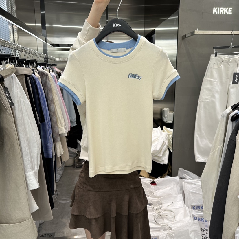 KIRKE韓國直郵女士新款熱賣人氣真品推薦時尚26春夏職業T恤KIRKET恤圖色2