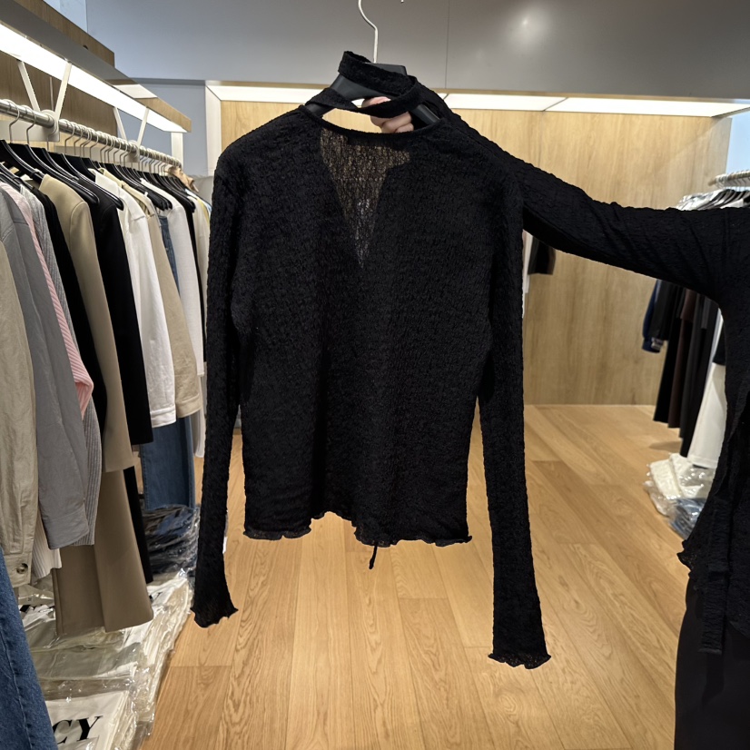 LEFANCY東大門實拍女裝新款熱賣職業針織衫含脖帶褶裥開衫LEFANCY針織衫