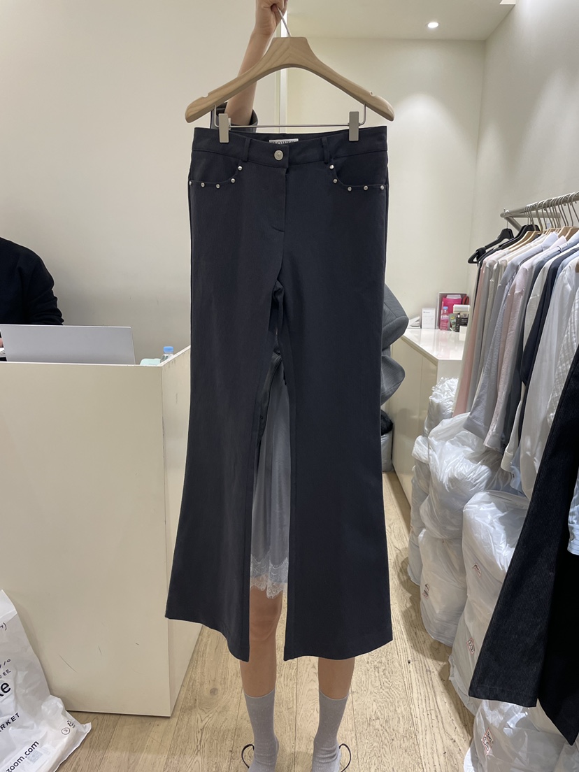 FLOWER-L東大門直郵女裝新品休閑真品26春夏人氣職業休閑褲FLOWER-L休閑褲圖色1墨色