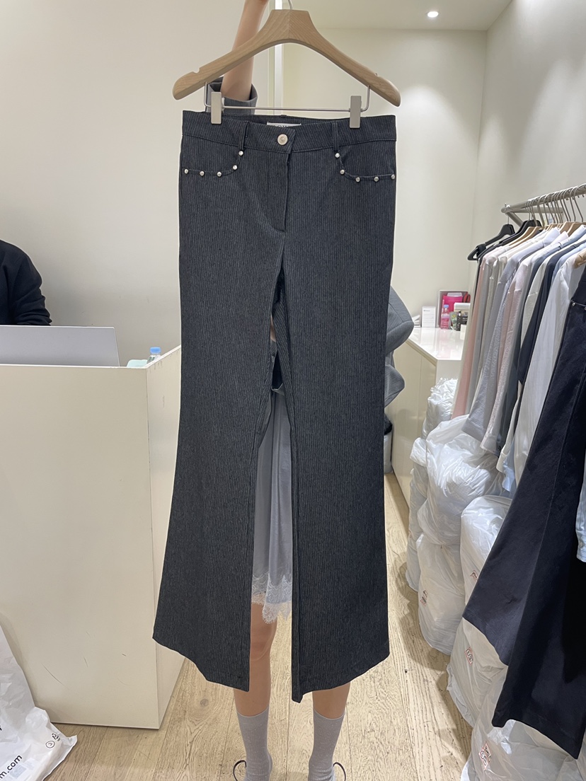 FLOWER-L東大門直郵女裝新品休閑真品26春夏人氣職業休閑褲FLOWER-L休閑褲圖色2條紋