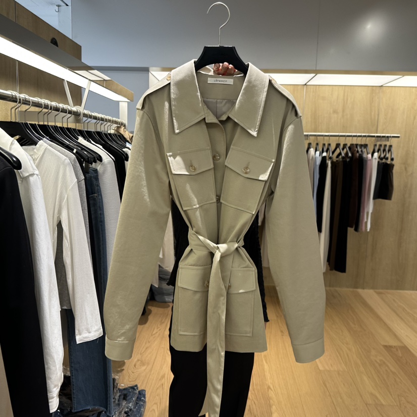 LEFANCY東大門實拍女裝新款時尚人氣26春夏推薦夾克含腰帶LEFANCY夾克圖色2