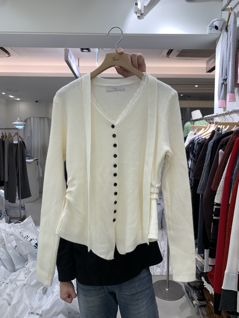 BY BOMI東大門直郵女士新品熱賣休閑時尚針織衫修身開衫BY BOMI針織衫圖色1