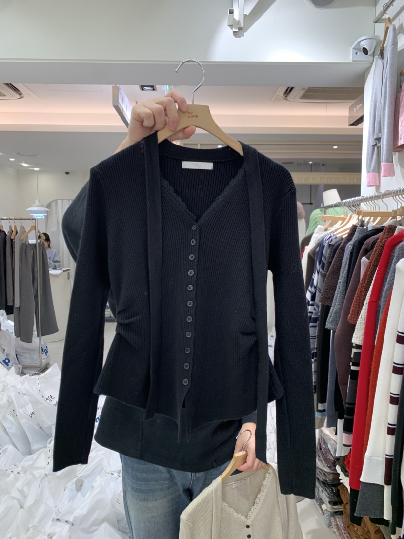 BY BOMI東大門直郵女士新品熱賣休閑時尚針織衫修身開衫BY BOMI針織衫圖色3