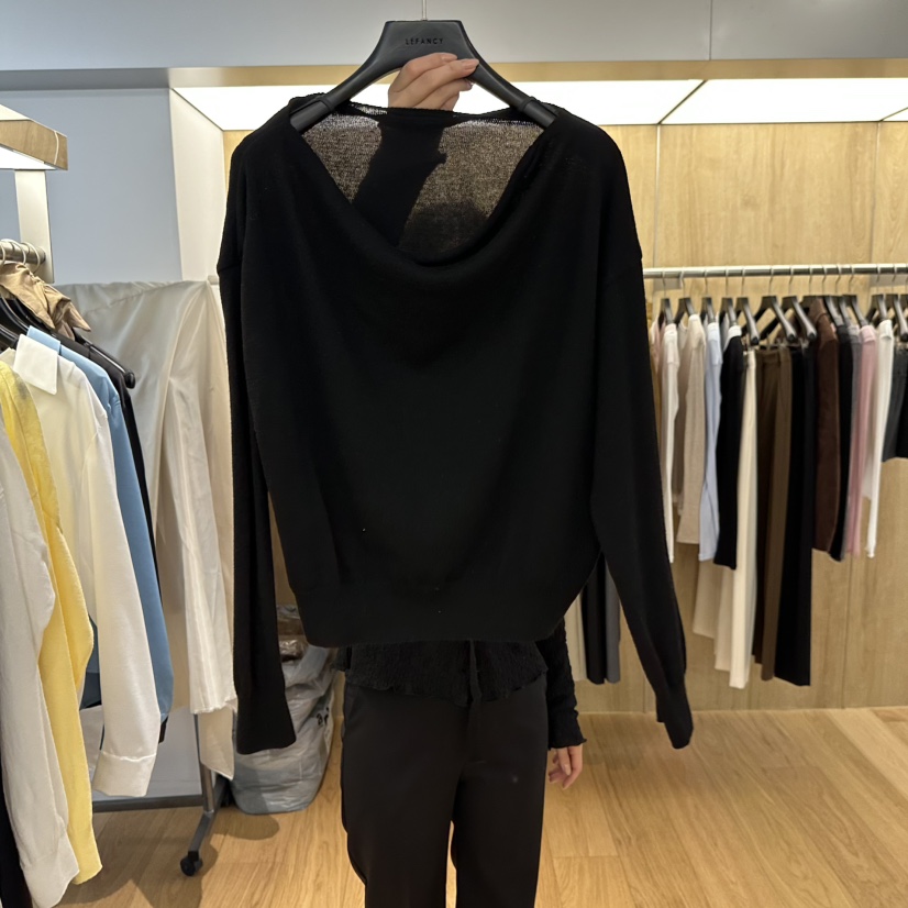 LEFANCY東大門直郵女士新品休閑職業時尚26春夏針織衫高領LEFANCY針織衫圖色3