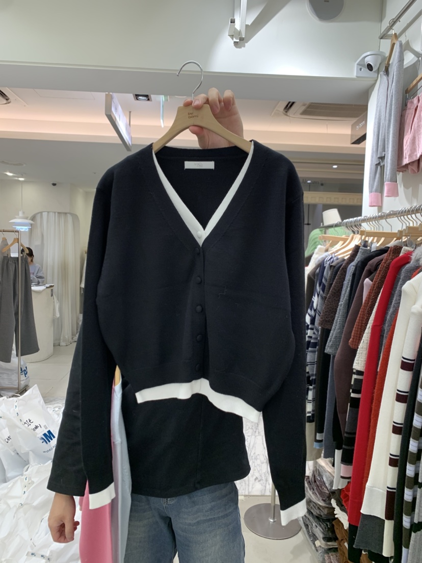 BY BOMI東大門實拍女裝新品26春夏推薦熱賣針織衫V領開衫BY BOMI針織衫圖色4