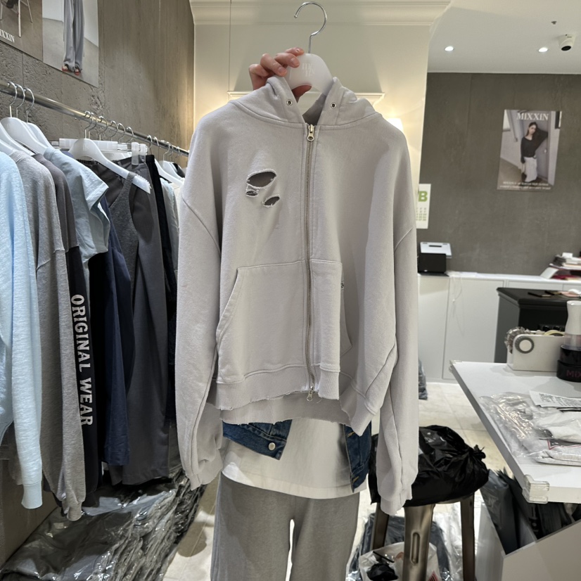 MIXXIN東大門實拍女裝新品真品熱賣26春夏夾克連帽拉鏈衫復古MIXXIN夾克圖色3