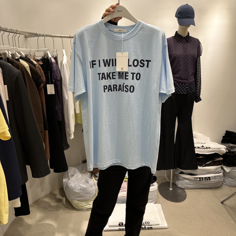 INNI韓國直郵女裝新品推薦職業26春夏真品時尚熱賣休閑T恤inniT恤圖色3