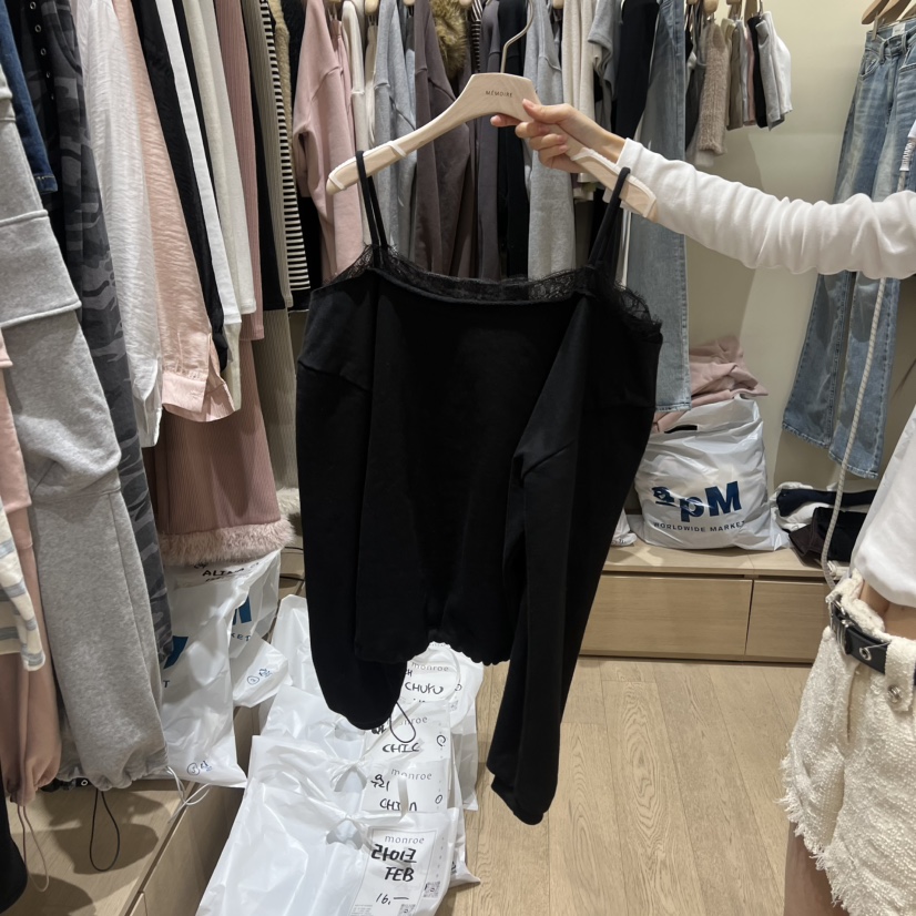 MEMOIRE東大門直郵女士新品26春夏職業人氣熱賣真品長袖T恤MEMOIRE長袖T恤圖色2