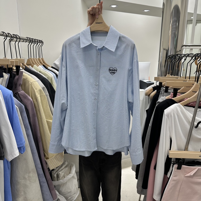 VENEFIT東大門實拍女士新品推薦26春夏熱賣襯衫蕾絲衫刺繡VENEFIT/JENNIE襯衫/蕾絲衫圖色2