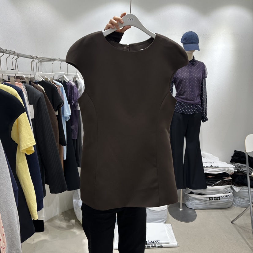 INNI東大門代購女裝新款推薦職業26春夏時尚休閑熱賣連衣裙inni連衣裙圖色2淺棕色