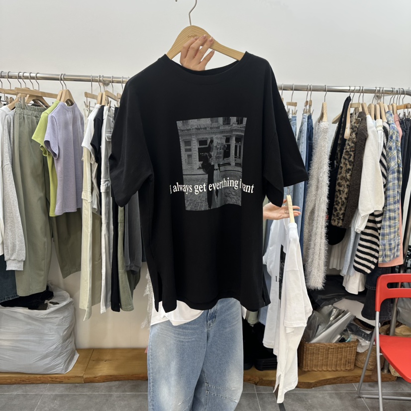 DELIGHT-L韓國代購女士新款職業26春夏真品人氣休閑時尚T恤DELIGHT-LT恤圖色3