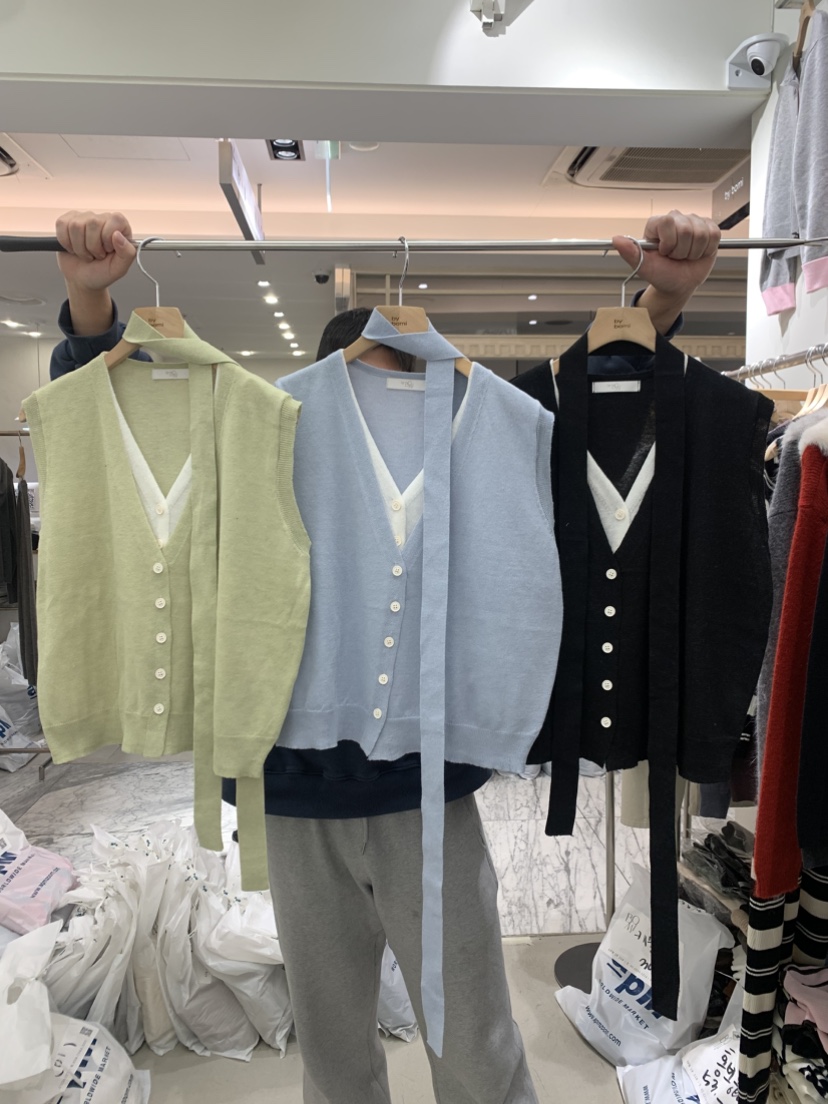 BY BOMI東大門直郵女士新品真品推薦熱賣人氣馬甲含脖帶BY BOMI馬甲