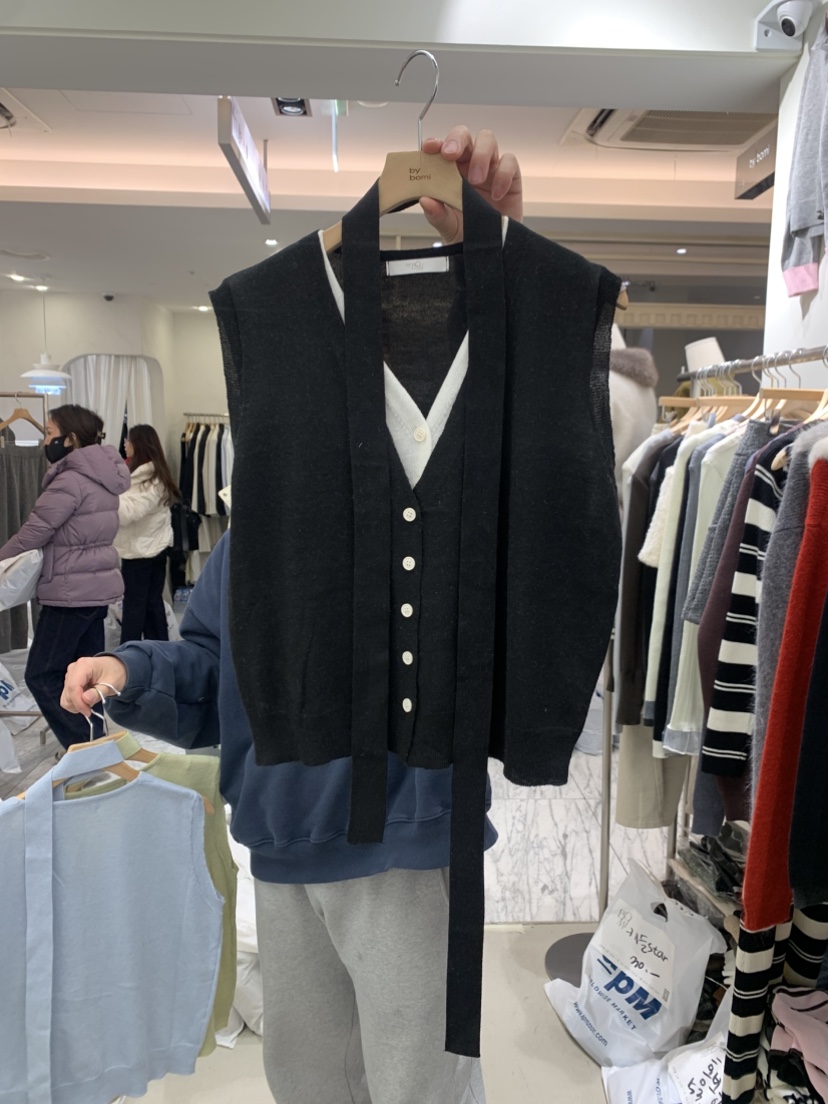 BY BOMI東大門直郵女士新品真品推薦熱賣人氣馬甲含脖帶BY BOMI馬甲圖色1