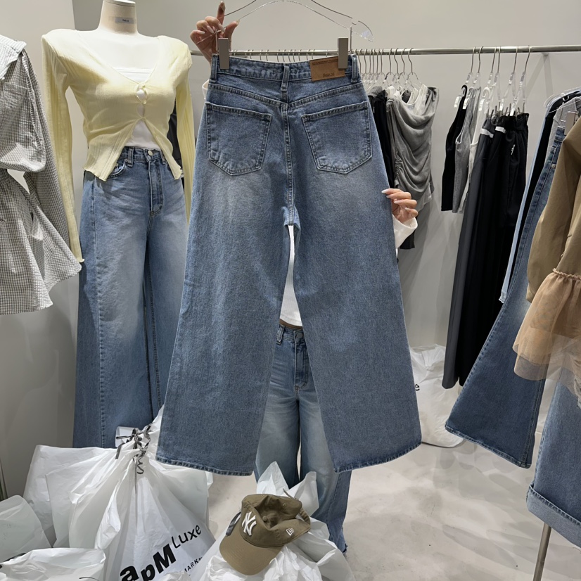 BAIE.38韓國直郵女裝新品人氣職業休閑熱賣時尚牛仔褲鏤空BAIE.38牛仔褲