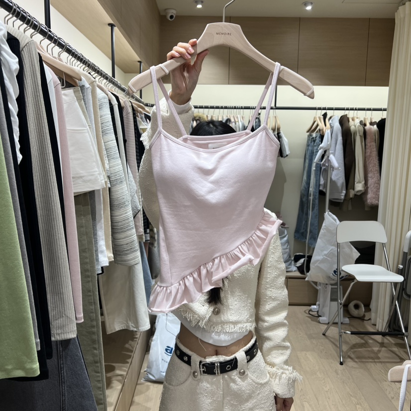 MEMOIRE韓國代購女士新款休閑26春夏熱賣推薦職業吊帶背心MEMOIRE吊帶/背心圖色1