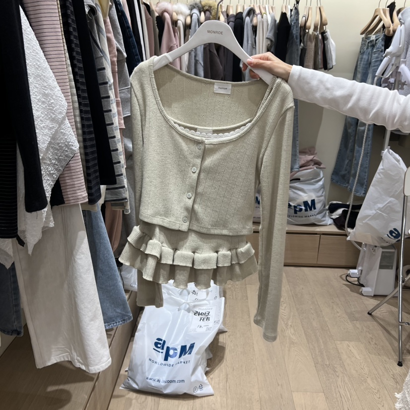 MEMOIRE韓國代購女士新款真品熱賣人氣休閑職業時尚26春夏套裝MEMOIRE套裝圖色2