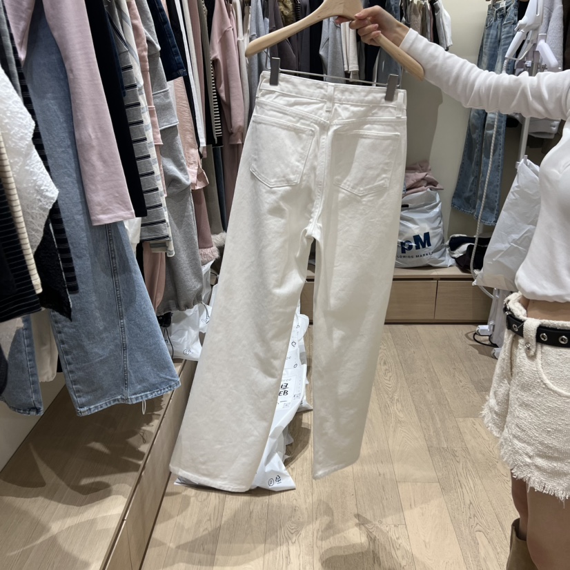 MEMOIRE韓國直郵女裝新品時尚熱賣26春夏人氣真品推薦牛仔褲MEMOIRE牛仔褲