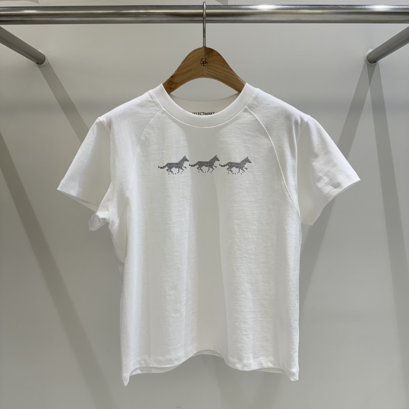 SELECT MARKET韓國代購女裝新款26春夏休閑熱賣推薦真品T恤SELECT MARKETT恤圖色1