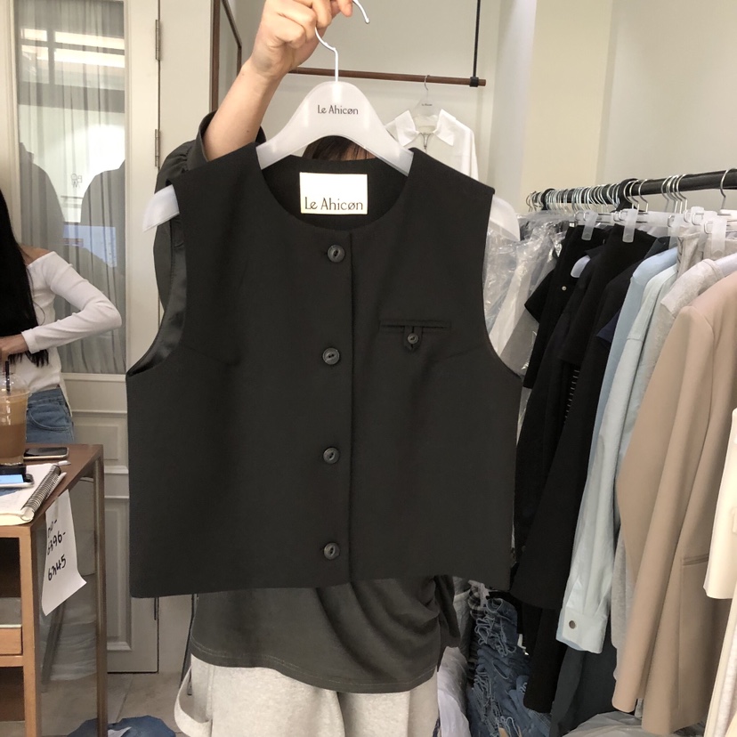 LE AHICON東大門直郵女裝新款休閑26春夏真品時尚推薦馬甲Le Ahicon馬甲圖色1