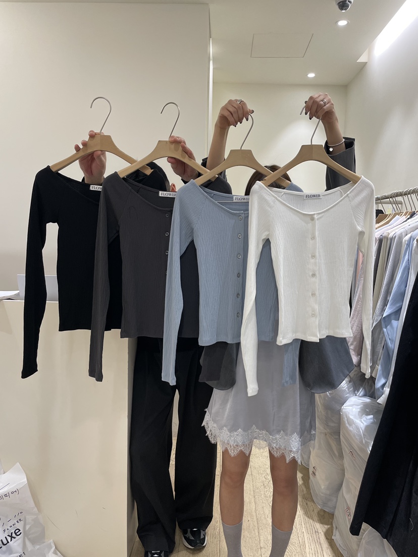 FLOWER-L韓國代購女士新品休閑人氣熱賣職業真品長袖T恤FLOWER-L長袖T恤