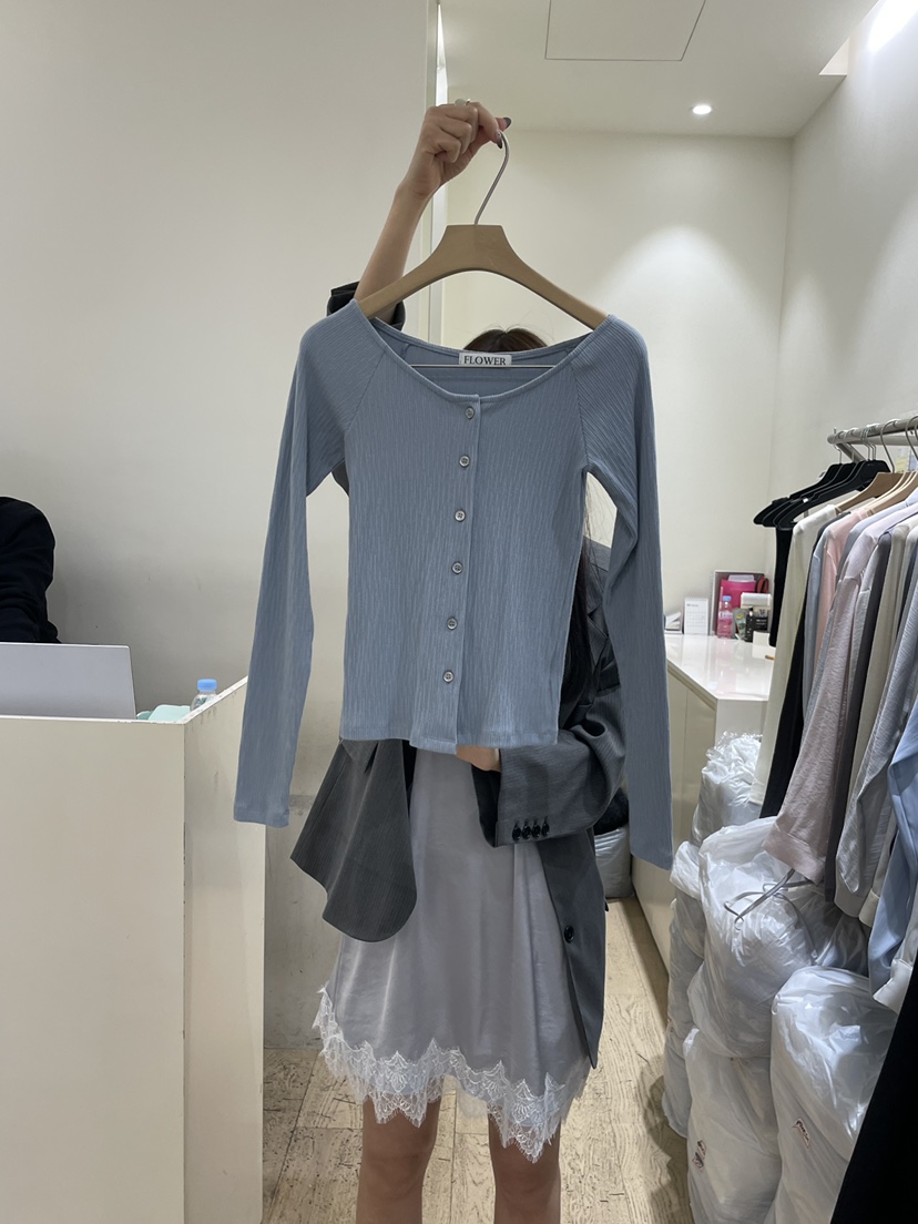 FLOWER-L韓國代購女士新品休閑人氣熱賣職業真品長袖T恤FLOWER-L長袖T恤圖色2