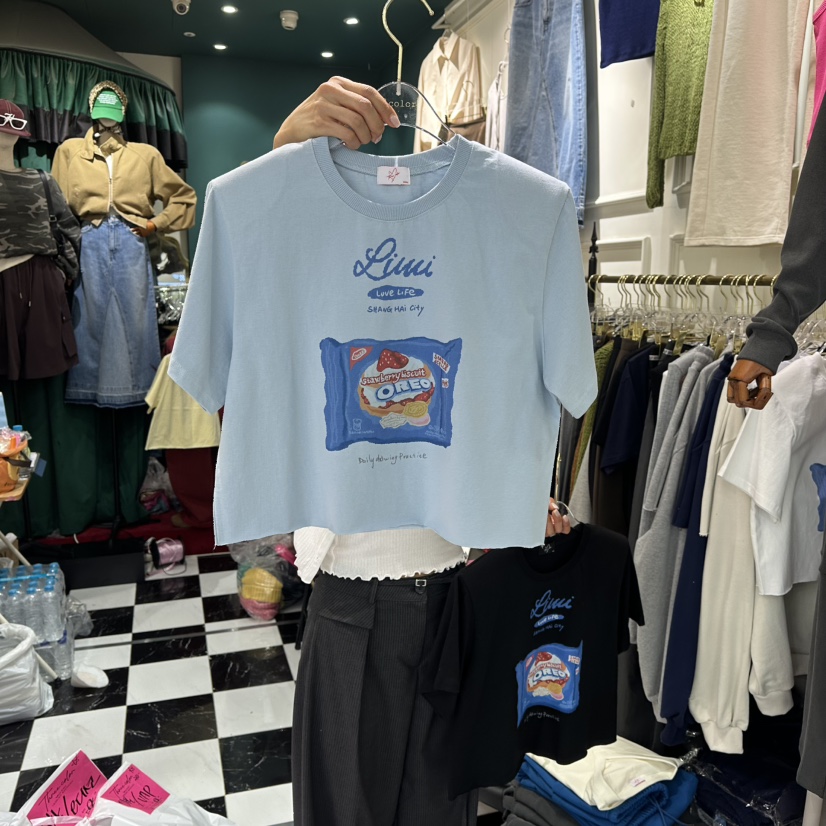 3COLOR韓國代購女士新品職業T恤Three colorT恤圖色2