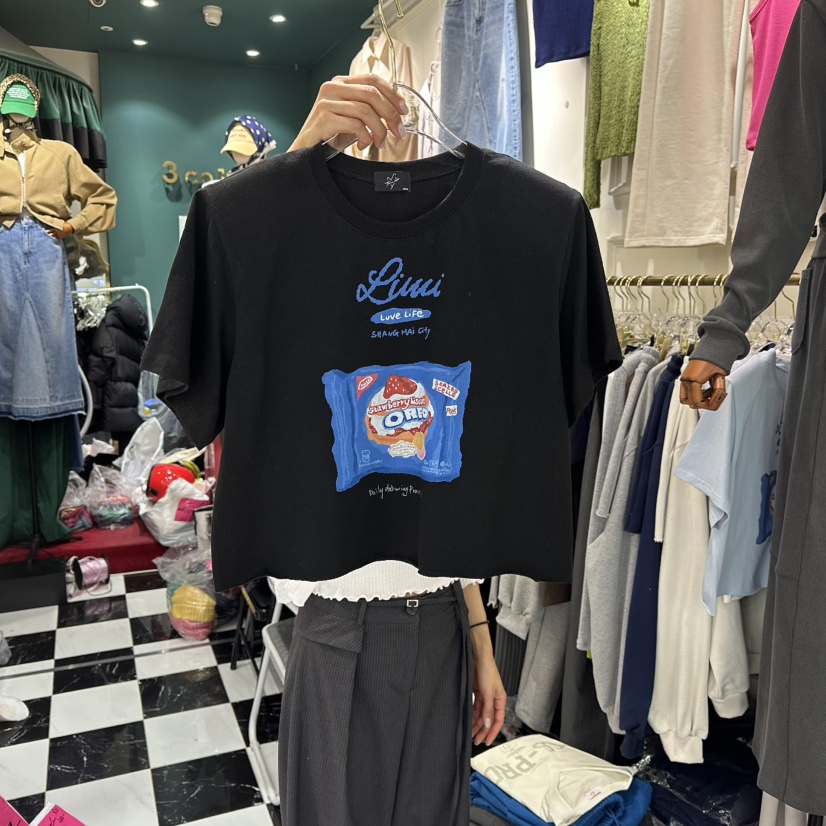 3COLOR韓國代購女士新品職業T恤Three colorT恤圖色5