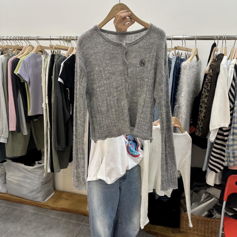 DELIGHT-L韓國直郵女士新品時尚針織衫不含內搭真絲開衫DELIGHT-L針織衫圖色2