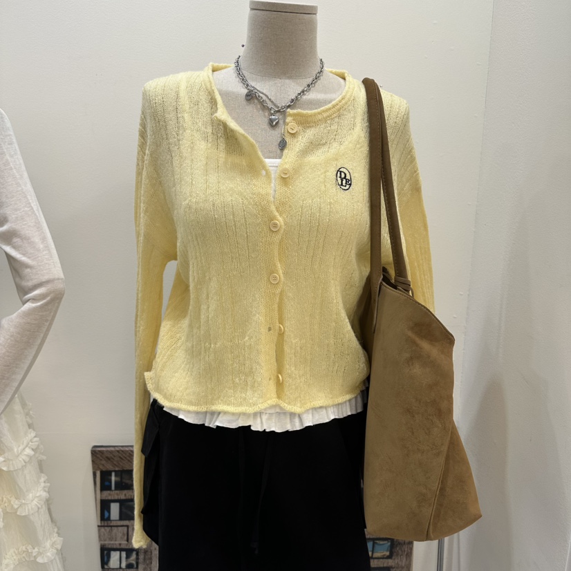 DELIGHT-L韓國直郵女士新品時尚針織衫不含內搭真絲開衫DELIGHT-L針織衫圖色3