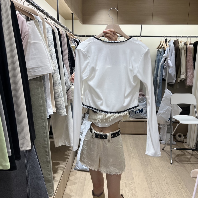 MEMOIRE韓國直郵女裝新品職業時尚26春夏推薦熱賣長袖T恤MEMOIRE長袖T恤