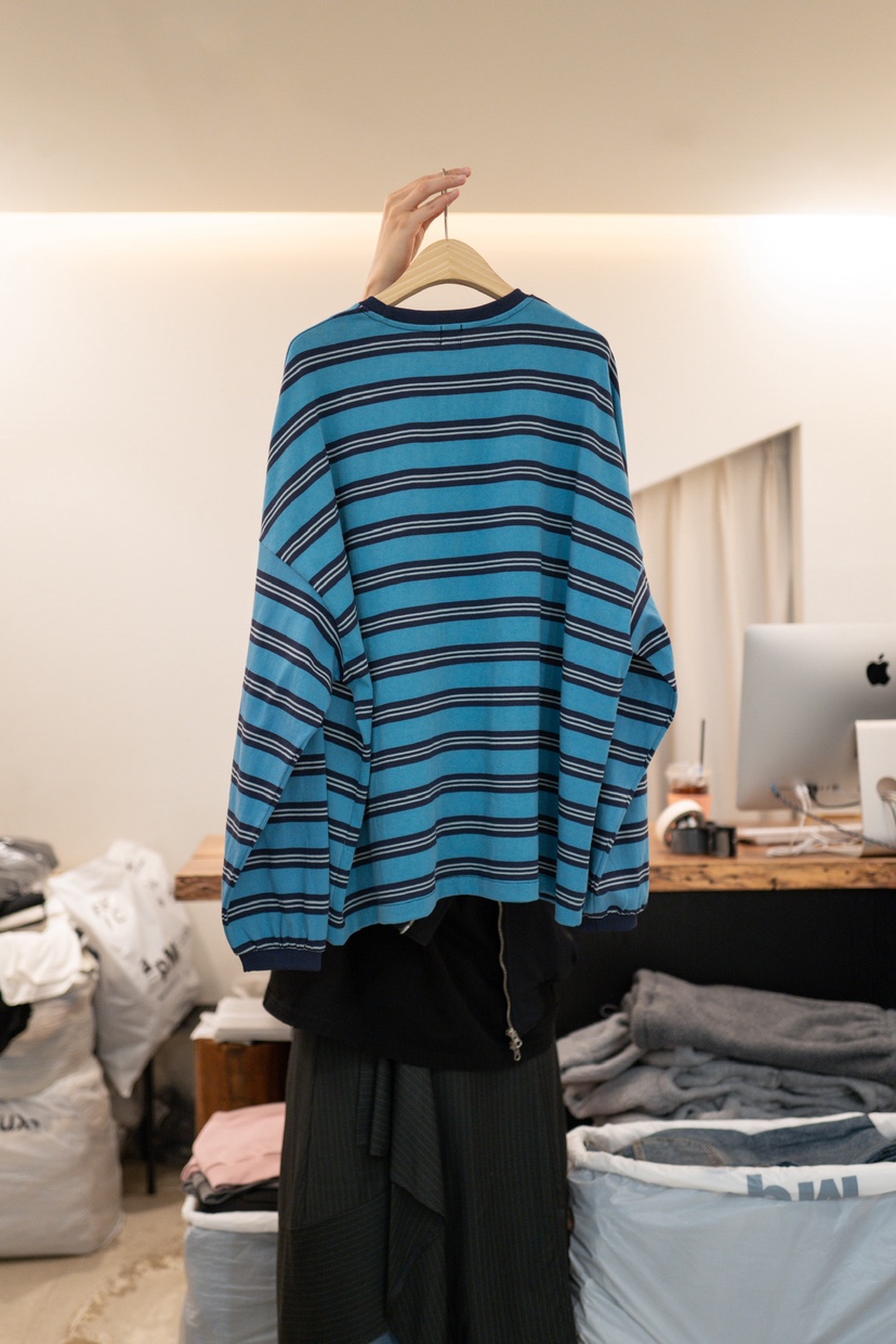 FRIC韓國代購女士新品休閑真品26春夏職業熱賣長袖T恤條紋FRIC長袖T恤