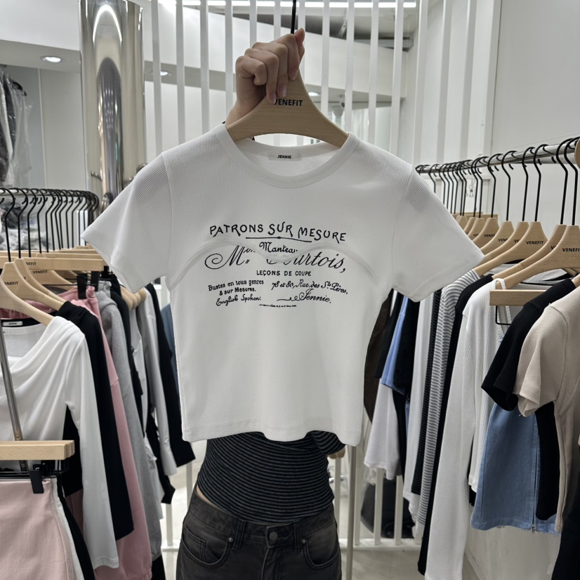 VENEFIT東大門實拍女士新品職業時尚人氣熱賣26春夏推薦T恤VENEFIT/JENNIET恤圖色1