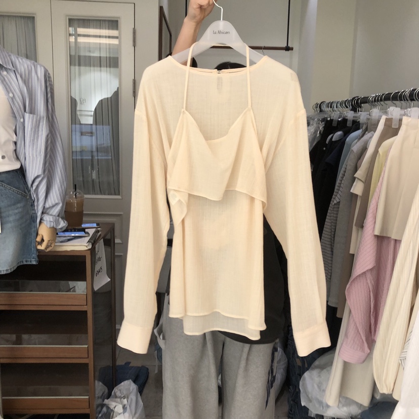 LE AHICON東大門代購女士新品推薦真品熱賣時尚襯衫蕾絲衫Le Ahicon襯衫/蕾絲衫圖色2