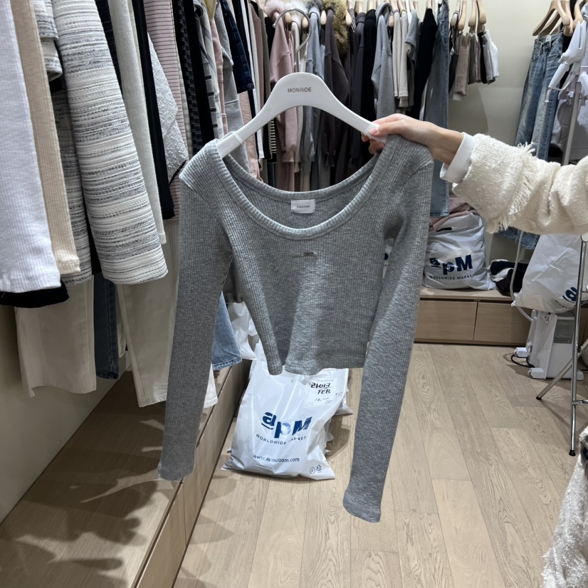 MEMOIRE韓國代購女士新款熱賣人氣休閑時尚職業真品長袖T恤MEMOIRE長袖T恤圖色1