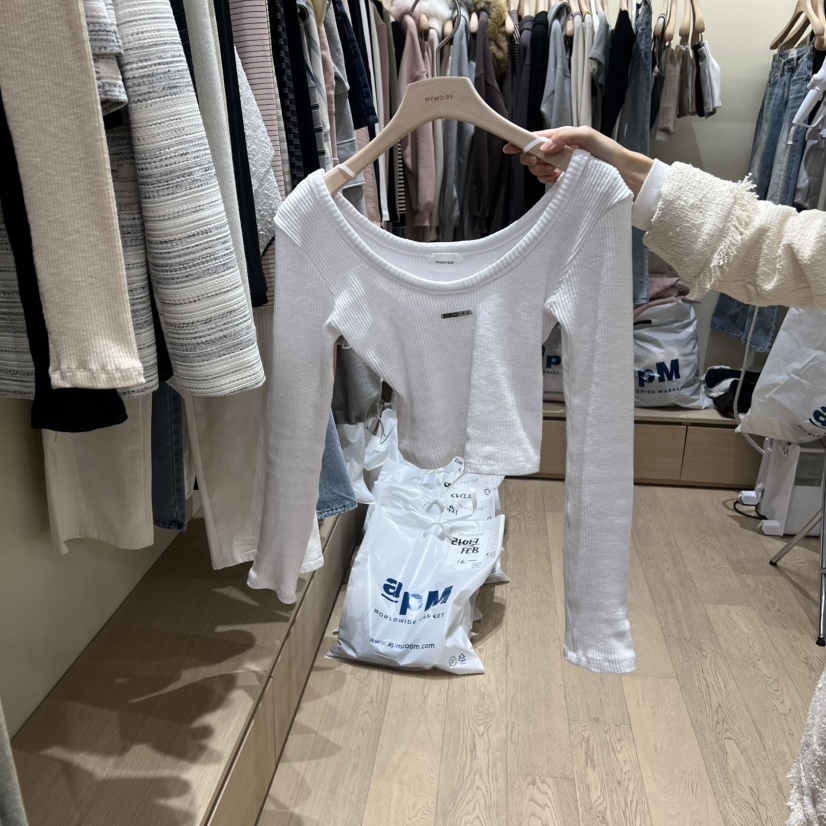 MEMOIRE韓國代購女士新款熱賣人氣休閑時尚職業真品長袖T恤MEMOIRE長袖T恤圖色2